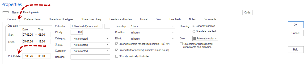 Set the Reporting Date
