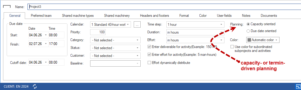 capacity-driven or termin-driven planning