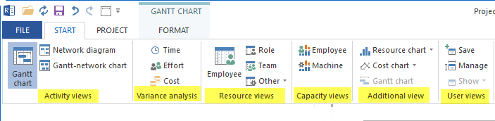 View switching in the Start menu