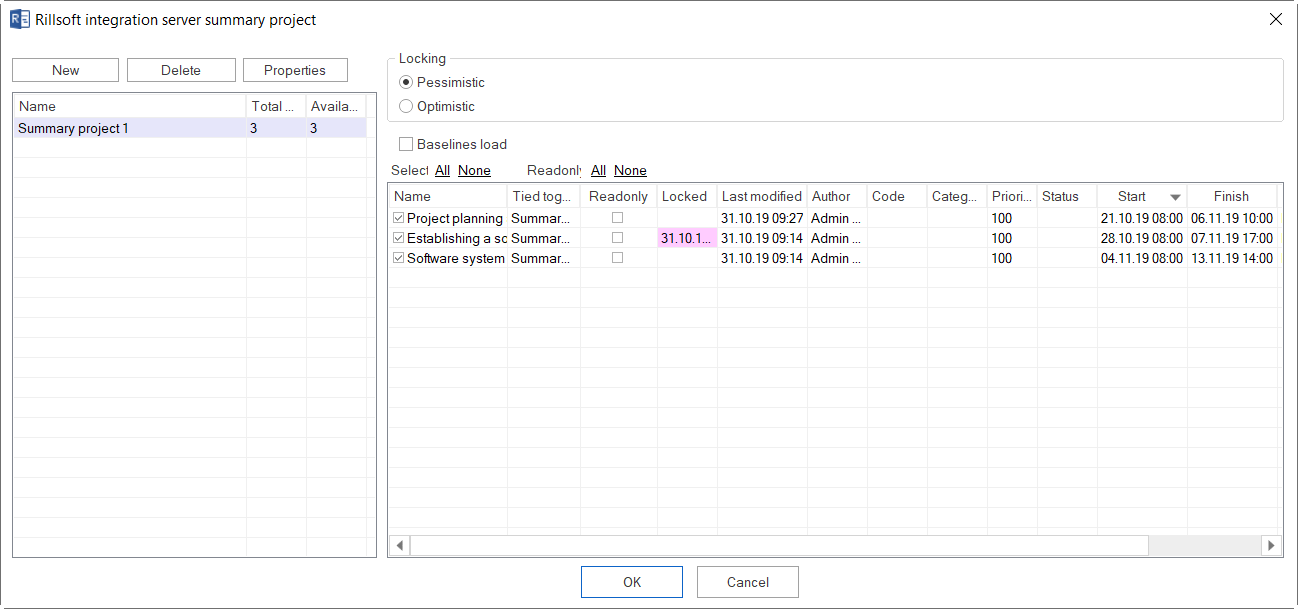 Summary project open Rillsoft Integration Server