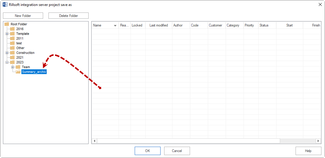 Summary project as a project in the directory structure